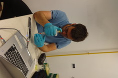 Project staff doing experiment