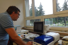 Project staff at testing site