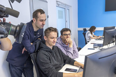 MSc Mateusz Salach and students