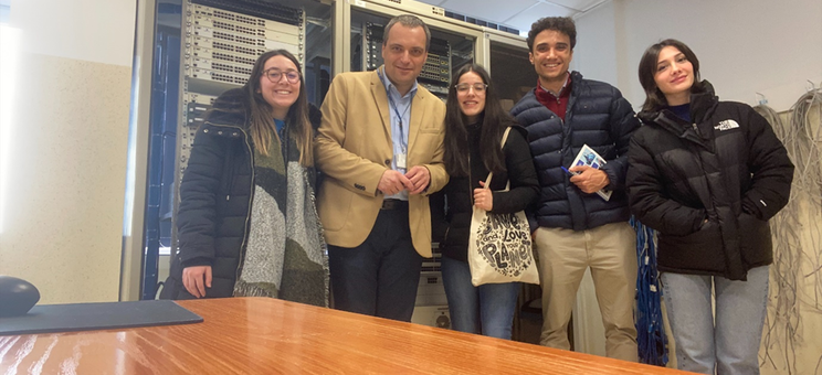 Erasmus+ students and prof. Dominik Strzałka